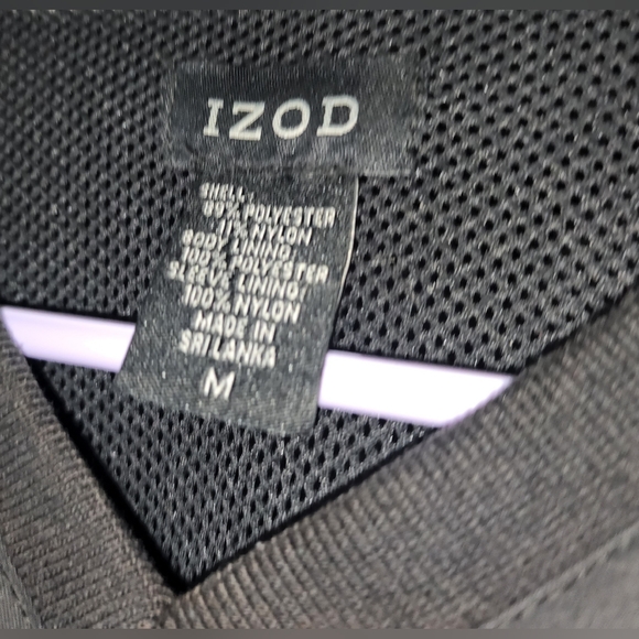 IZOD sizeM Black Men's Pull Over Wind Breaker. Fully Lined in Mesh Material. - Picture 8 of 16